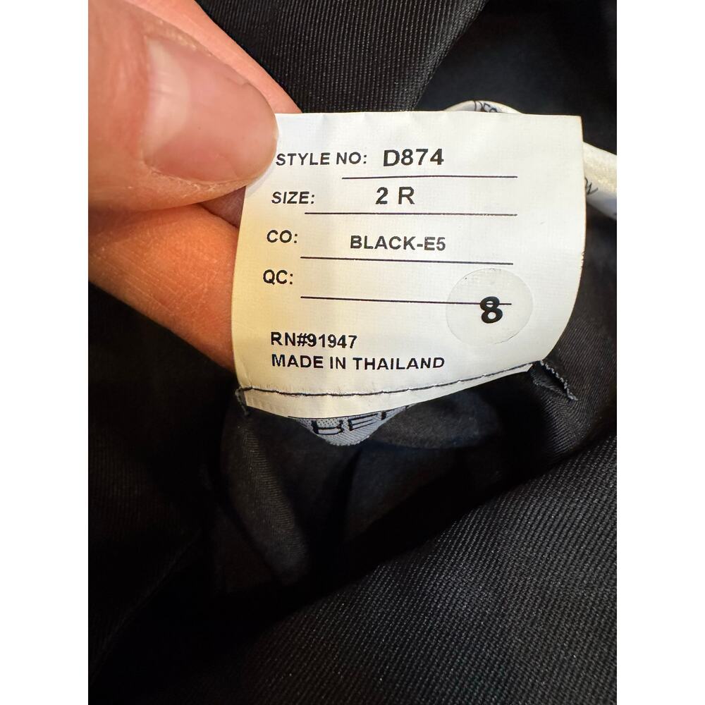 Alfred Sung Black Satin A-Line Gown - Timeless & Elegant D874 - Picture 7 of 9